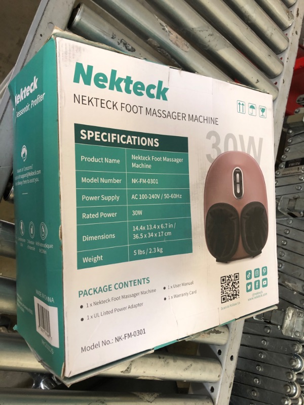 Photo 2 of Nekteck Shiatsu Foot Massager Machine with Soothing HEAT, Deep Kneading Therapy, Air Compression, Improve Blood Circulation and Foot Wellness,Relax