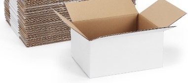 Photo 1 of SPEPLA 7 Pack Small Shipping Boxes 8x6x4 Inches, White Corrugated Cardboard Mailing Box for Shipping, Packing, Business