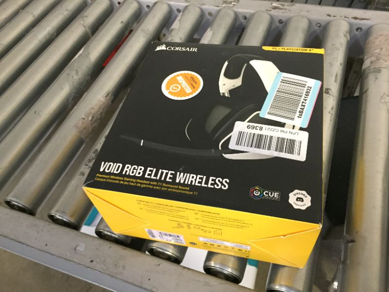 Photo 3 of Corsair VOID RGB ELITE Wireless Premium Gaming Headset with 7.1 Surround Sound (White)