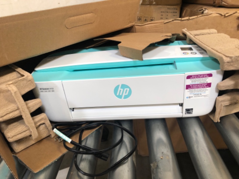 Photo 3 of HP DeskJet 3755 Compact All-in-One Wireless Printer (J9V92A)| N9K04AN & 65 Black/ | T0A36AN Seagrass Printer