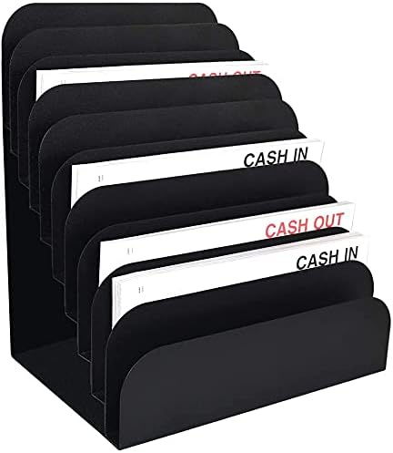 Photo 1 of STEELMASTER by BankSupplies Steel Cashier Pad Rack | 10 Slot File & Desk Organizer | Paper Organizer | Black Powder Coat Finish | Scratch & Chip-Resistant | Forms, Applications, Deposit Slips & Checks