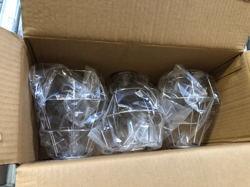 Photo 1 of 3-Light Industrial Lighting Fixture Silver 