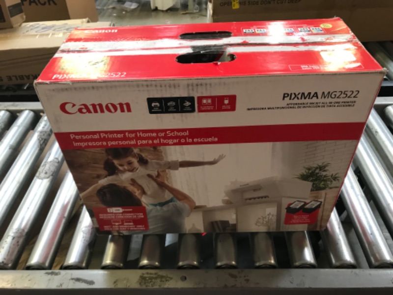 Photo 1 of Canon PIXMA MG2522 Wired All-in-One Color Inkjet Personal Printer, Scanner & Copier, White + Printer Cable
