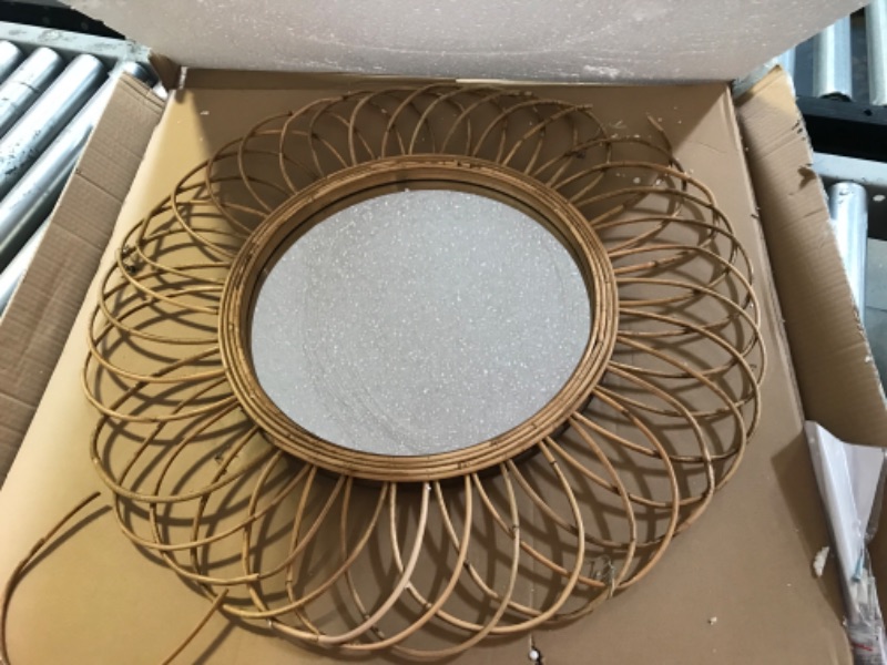 Photo 1 of 28 inch round rattan mirror 