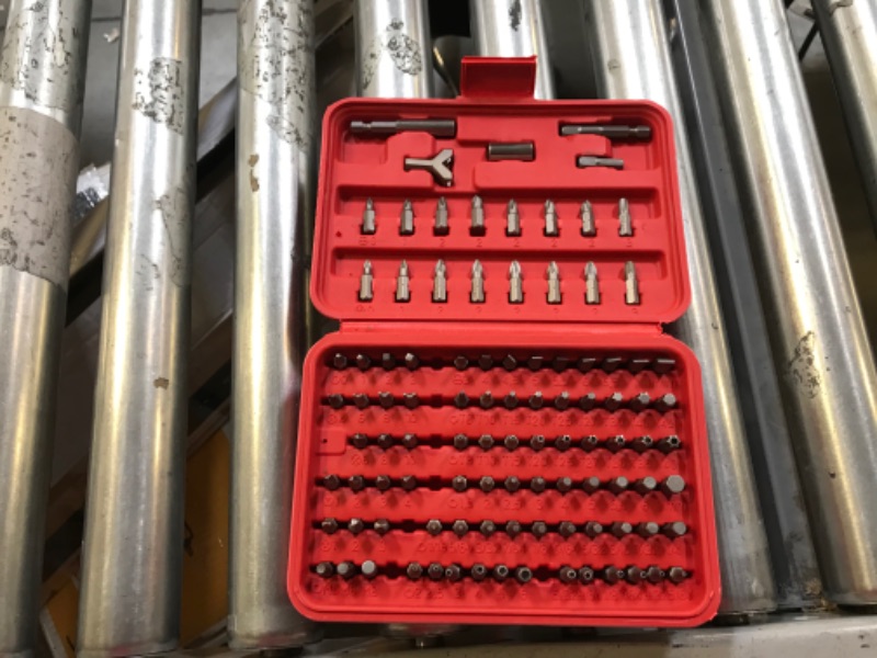 Photo 2 of NEIKO 10048A Security Bit Set |100-Piece Set | Cr-V Steel | 1/4-inch Adapters | Phillips | Slotted | Hex | Torx Star | Tamperproof | Pozi | Square | Spanner | Torque | Tri-Wing | Clutch | Spline 100 Piece