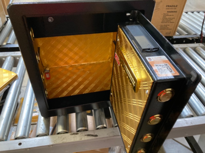 Photo 1 of 2.12 Cub Safe Box Fireproof Waterproof, Security Home Safe with Fireproof Document Bag, Large Fireproof Safe Box for Home with Inner Cabinet and LCD Display, Safe Box for Money Jewelry Documents 2.12Cub