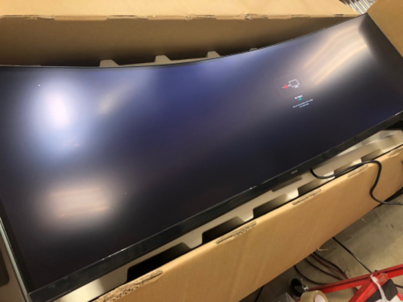 Photo 3 of SAMSUNG 49" S95UA Super Ultrawide Dual QHD Monitor, 4ms, QLED, HDR400, USB-C, USB Hub, 120Hz, Height Adjustable Stand, (LS49A950UINXZA) 2022, Charcoal Black
