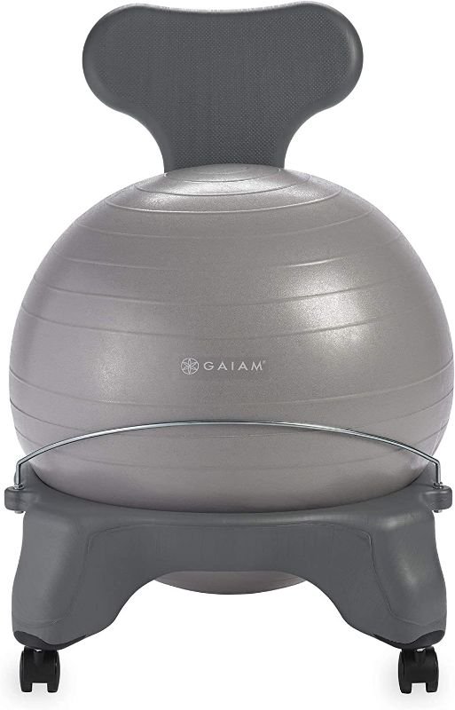 Photo 1 of Gaiam Classic Balance Ball Chair – Exercise Stability Yoga Ball Premium Ergonomic Chair for Home