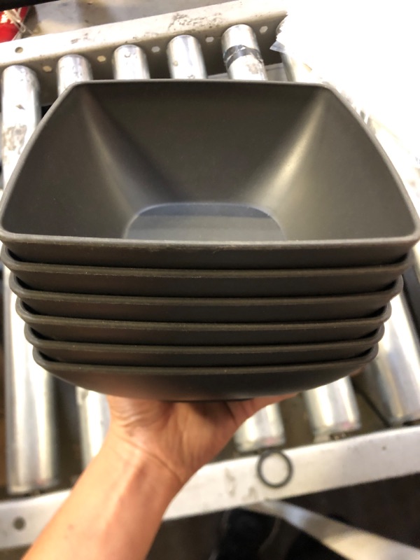 Photo 1 of 6 count black plastic bowls