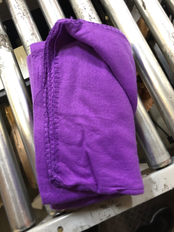 Photo 1 of 1 COUNT PURPLE Fleece Throw Blanket Soft Lightweight Fleece Blanket Warm Cozy Throw Bulk Blanket for Bed Couch Sofa Home Office Wedding Gifts Suitable for Seasons, 50 x 60 Inches (Bright Color)