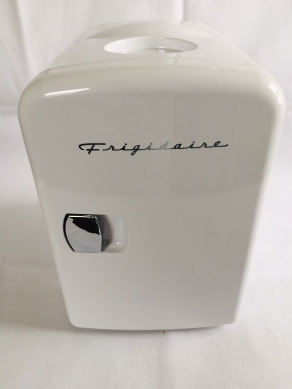Photo 1 of 6 Can Mini Fridge With Can Holder Food - Drinks - Skin Care White
