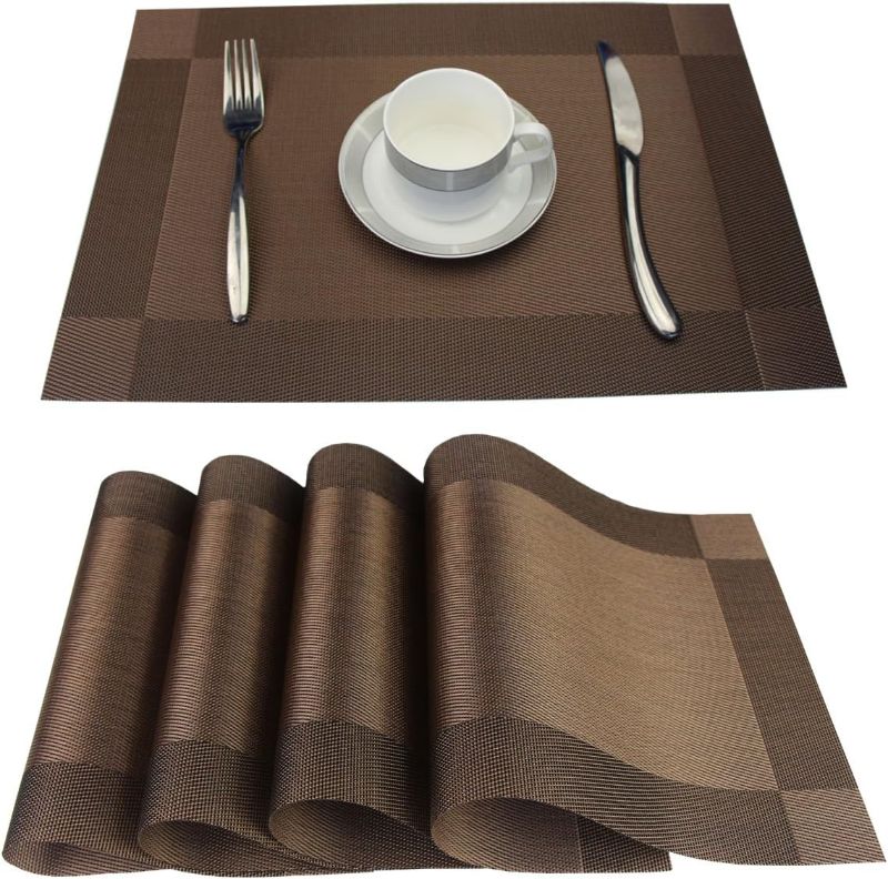 Photo 1 of  Placemats Set of 8 Stain Resistant PVC Placemat  