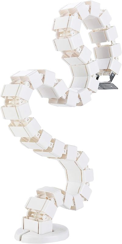 Photo 1 of  Vertebrae Cable Management Spine Kit | Height Adjustable Desk Quad Entry Wire Organizer,White
