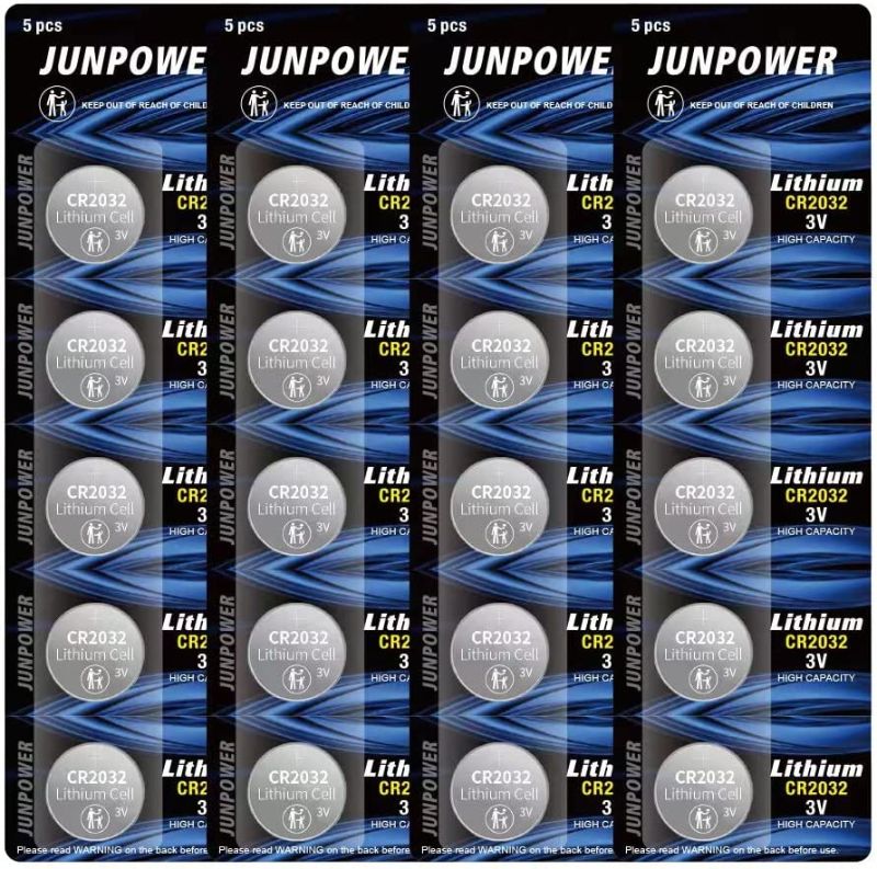 Photo 1 of JUNPOWER CR2032 3V Lithium Battery (20pcs)
