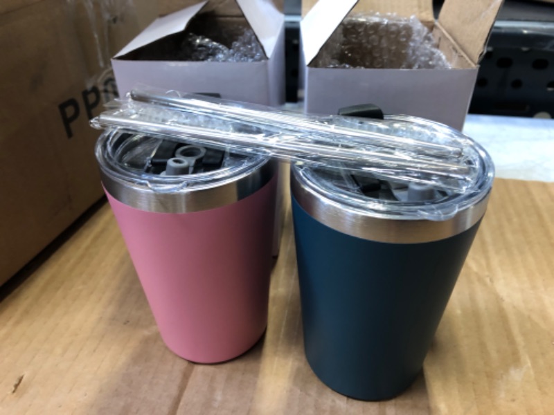 Photo 1 of 2pcs  Insulated Travel Tumblers 12 Oz Stainless Steel Coffee Tumbler Cup  