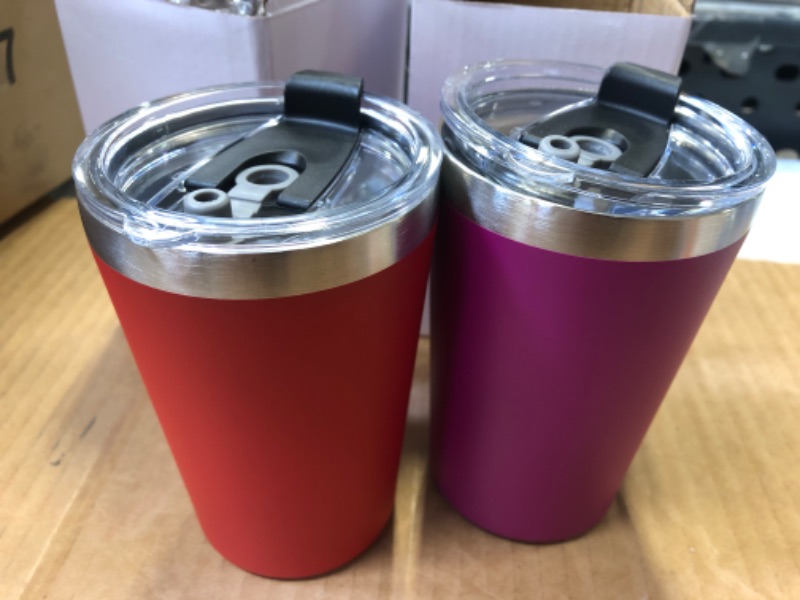 Photo 1 of 2pcs  Insulated Travel Tumblers 12 Oz Stainless Steel Coffee Tumbler Cup  