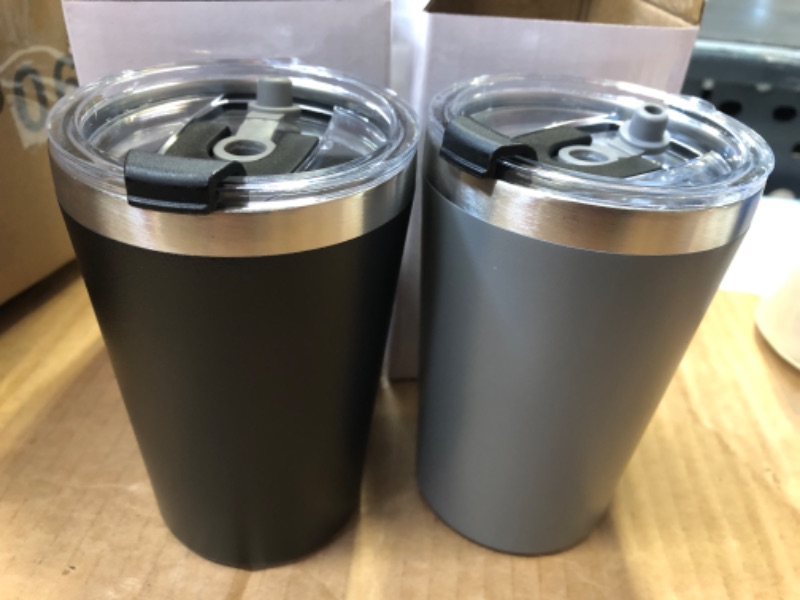 Photo 1 of 2pcs  Insulated Travel Tumblers 12 Oz Stainless Steel Coffee Tumbler Cup  