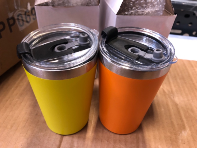 Photo 1 of 2pcs  Insulated Travel Tumblers 12 Oz Stainless Steel Coffee Tumbler Cup  