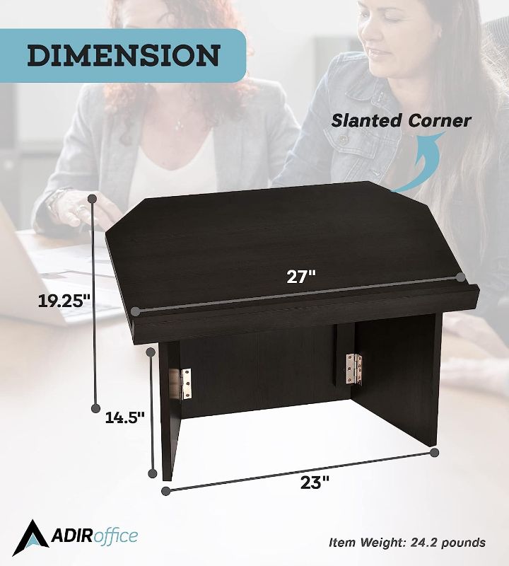 Photo 1 of AdirOffice Black Foldable Tabletop Lectern 661-05-BLK--------factory sealed
