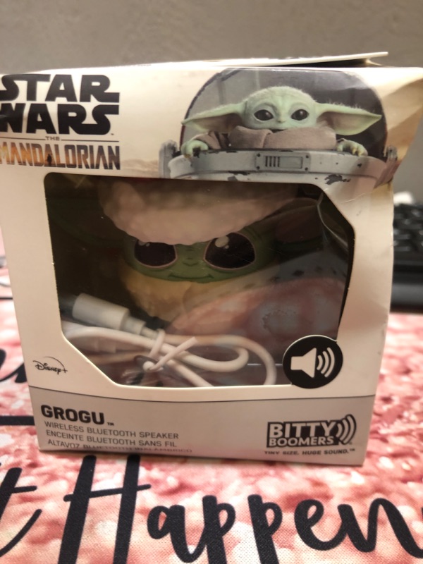 Photo 2 of Bitty Boomers Star Wars The Mandalorian: Grogu with Santa Hat - Mini Bluetooth Speaker