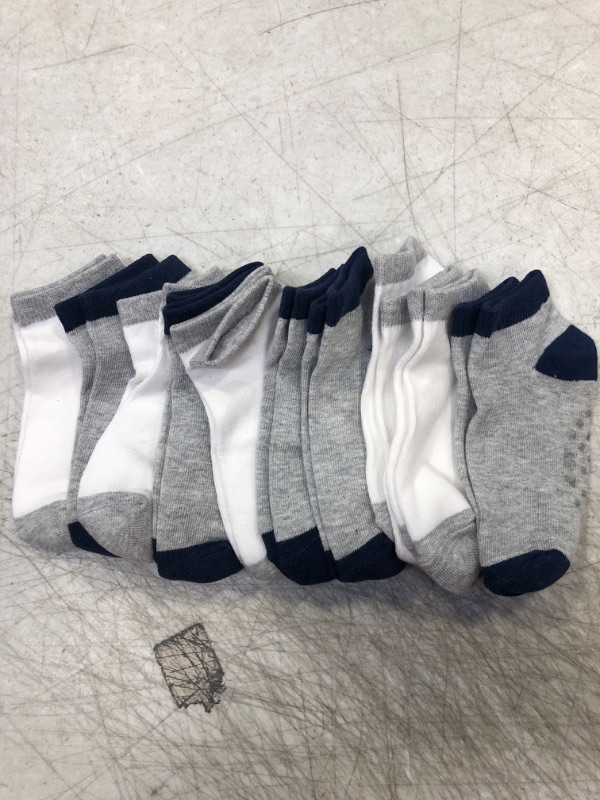 Photo 1 of  10 Pairs KIDS Socks Color Separation Heel Boat Socks Comfortable Color Matching Sports Socks  SIZE 4/6 