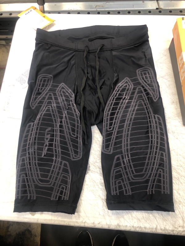 Photo 2 of 2XU Men's Light Speed Compression Shorts for Running and Active Sports Black/Black Reflective Medium