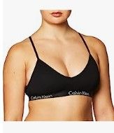 Photo 1 of Calvin Klein Women's Motive Cotton Lightly Lined Bralette Bra SIZE M 