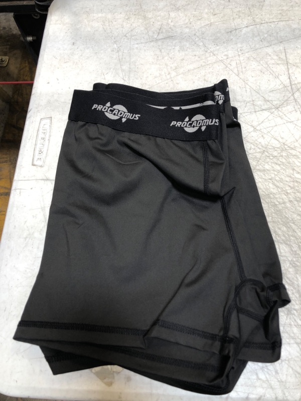 Photo 2 of CADMUS Women's Spandex Volleyball Shorts 3" Workout Pro Shorts Large  Pack of 3: Black & Black & Black