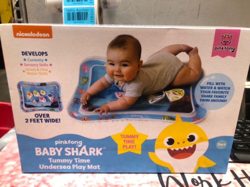Photo 1 of Baby Shark Tummy Time Water Filled Play Mat – Infant Toys to Help Learn How to Crawl – Baby Shark Official