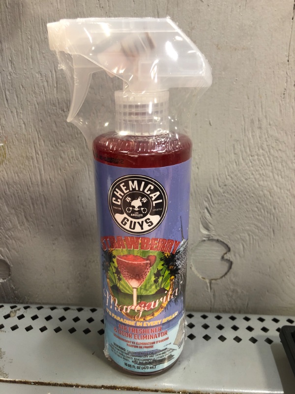 Photo 2 of Chemical Guys AIR_223_16 Strawberry Margarita Premium Air Freshener and Odor Eliminator (16 oz) with Pina Colada Air Freshener and Odor Eliminator, 16 oz Pina Colada + Strawberry Magarita