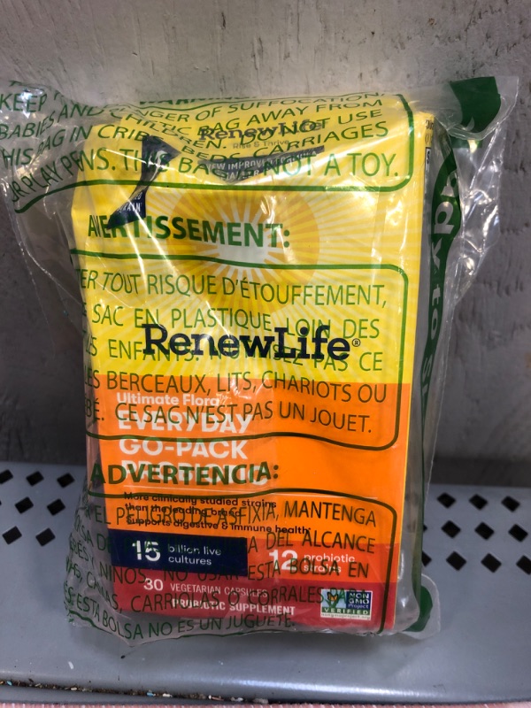 Photo 2 of exp 06-2023------------------Renew Life Adult Probiotics, 15 Billion CFU Guaranteed, Everyday Go-Pack Probiotic Supplement for Digestive & Immune Health, Shelf Stable, Gluten Dairy & Soy Free, 30 Capsules 15 Billion CFU 30 Count (Pack of 1)