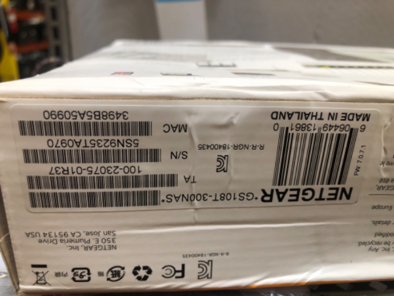 Photo 3 of NETGEAR 8-Port Gigabit Ethernet Smart Switch (GS108T) - Managed, with 1 x PD Port, Optional Insight Cloud Management, Desktop or Wall Mount, Silent Operation, and Limited Lifetime Protection 8 Port | Lifetime