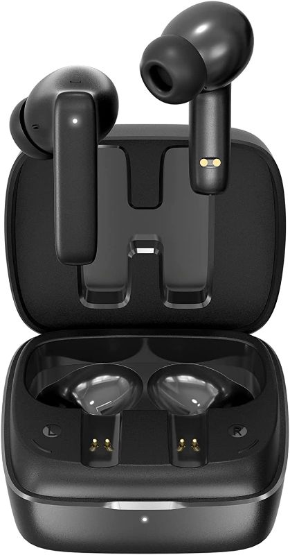 Photo 1 of Hybrid Active Noise Cancelling Wireless Earbuds, in Ear Bluetooth 5.3 Stereo Earphones,MANKIW Wireless ANC Bluetooth Noise Cancelling Earbuds,HiFi Stereo Touch Control Earbuds for iPhone/Android-Black