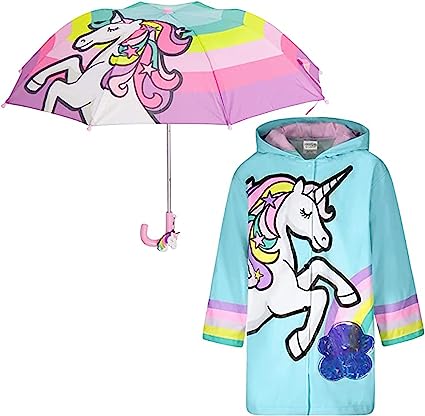 Photo 1 of addie & tate Rain Coats for Girls and Boys & Kids Umbrella Set -Toddler Umbrellas Kids Raincoat Boys Girls Jacket (6/7 
 Years)
Visit the addie & tate Store