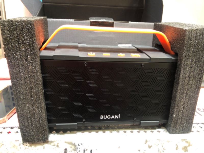 Photo 2 of BUGANI Bluetooth Speaker, Portable Bluetooth Speakers with 30W (40W Peak) Stereo Sound, Loud Bluetooth Speaker 24H Playtime Support TF Card/AUX, IPX6 Waterproof for Beach Camping Outdoor Indoor