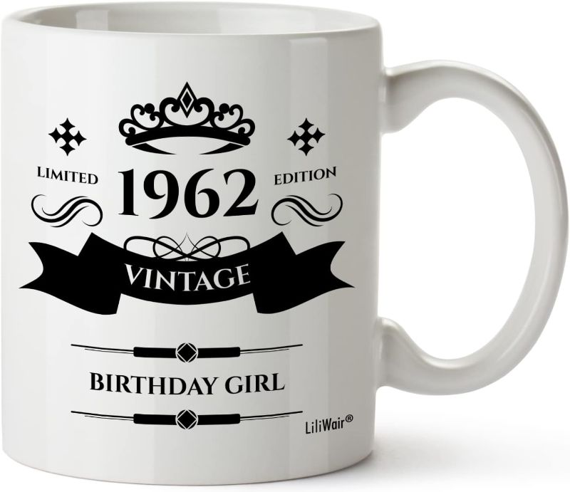 Photo 1 of 61st Birthday Gifts for Women 1962 - Coffee Mug, Best Friend Birthday Gifts for Woman Happy Birthday Gift for Women Turning 61 Years Old, Funny 61st Birthday Gift Ideas for Woman, Birthday Presents
