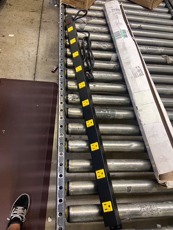 Photo 1 of Suraielec 10 Outlet Long Power Strip Surge Protector, Industrial Heavy Duty Metal Shop Power Strip with Flat Plug, 1000 Joules, 15 AMP Breaker, 6FT Cord, Wall Mountable, for Work Bench, Shop, Garage