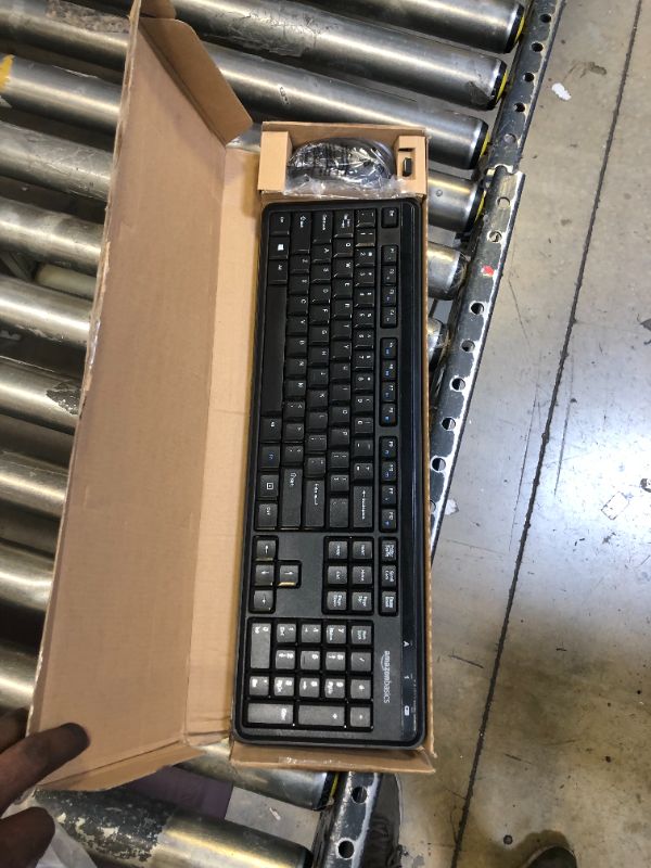 Photo 2 of Amazon Basics Wireless Computer Keyboard and Mouse Combo - Quiet and Compact - US Layout (QWERTY)