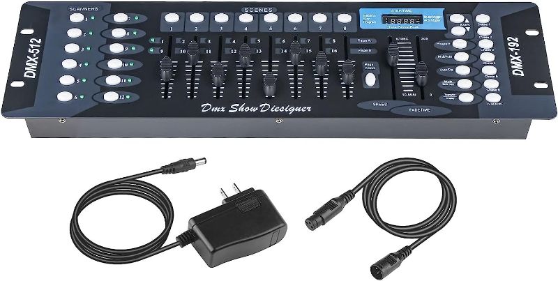 Photo 1 of Dmx Controller, Dmx Console,192CH Dmx512 Console, With 2m/6.6 ft DMX Signal Cable, Controller Panel Use For Editing Program Of Stage Lighting Runing
