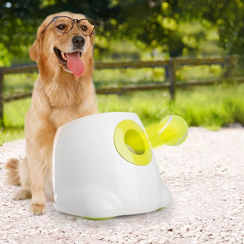 Photo 1 of ALL FOR PAWS Interactive Dog Automatic Ball Launcher Fetching Toys for Large Dogs, Outdoor Dog Ball Toss Dispenser Enrichment Toys for Dogs, 3 Tennis Balls Included, Max
