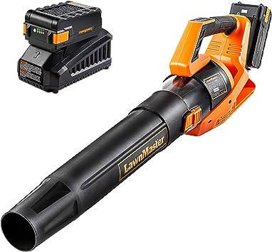 Photo 1 of LawnMaster CLBL4016A Cordless Leaf Blower 40V Max with 2.0Ah,Battery Powered Leaf Blower Lightweight for Lawn Care, Leaves and Snow Blowing(Battery & Quick Charger)
