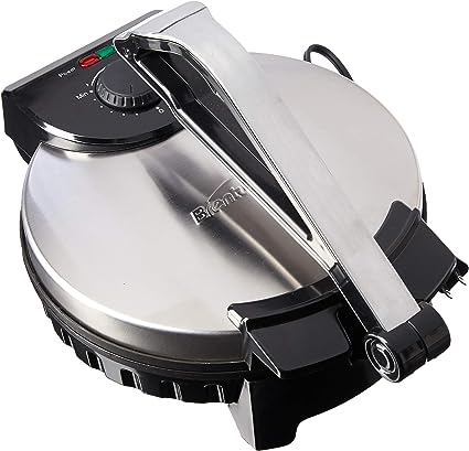 Photo 1 of Brentwood Electric Tortilla Maker Non-Stick, 10-inch, Brushed Stainless Steel/Black
