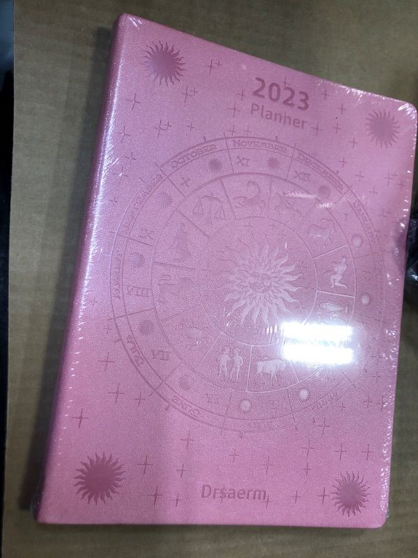 Photo 1 of 2023 daily weekly monthly planner with calendar 8.5 x 11 hardcover 2023-2024 happy planner planner weekly and monthly 2023 planner with stickers Rose Gold Astrology_1