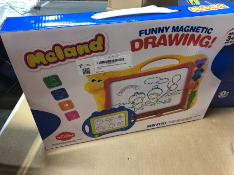 Photo 2 of Meland Toddler Drawing Board 2 Pack - Large Doodle Board Colorful Writing Erasable Magna Sketch Pad for Kids 2 Pack drawing boards