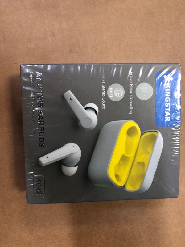 Photo 2 of Kingstar Wireless Earbuds for Android,Bluetooth 5.2 Earbuds with Microphone Active Noise canceling Ear Buds Touch Control LED Display Blue Tooth Headphone HiFi Stereo for iPhone USB-C Charging