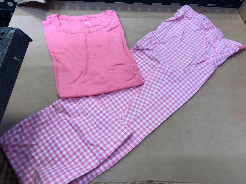 Photo 2 of xl---Amazon Essentials Women's Poplin Sleep Tee and Pant Set Pink 
