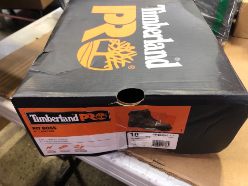 Photo 4 of 10---Timberland PRO Men's Pit Boss 6 Inch Soft Toe Work Boot 10 Wide Brown: Brown