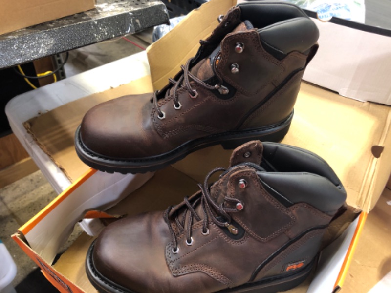 Photo 3 of 10---Timberland PRO Men's Pit Boss 6 Inch Soft Toe Work Boot 10 Wide Brown: Brown