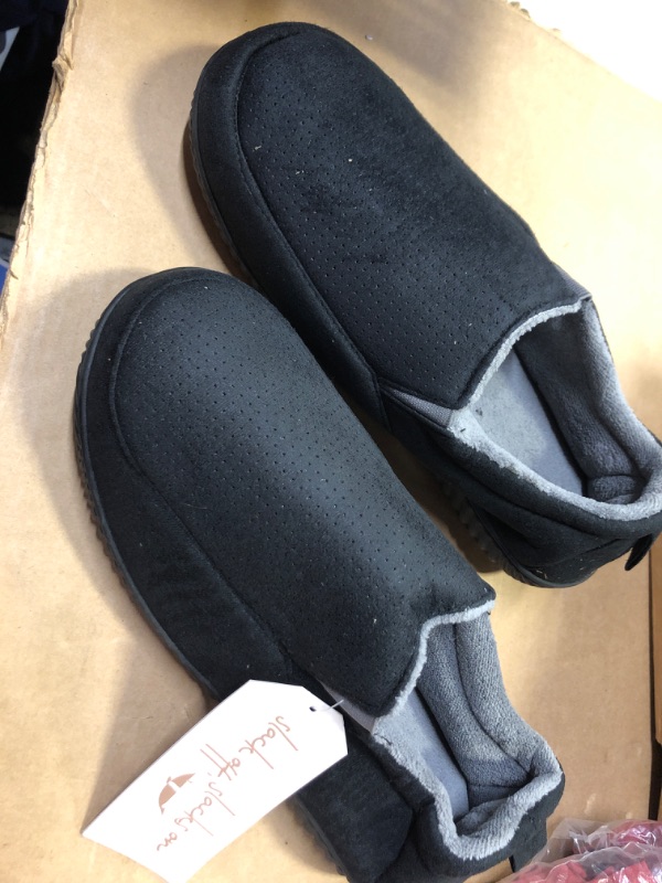 Photo 2 of 11---slack Men's Vincent Closed Back Memory Foam Slipper with Elastic Gores 11 Black