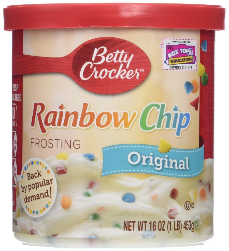 Photo 1 of 8pcs---Betty Crocker, Rich & Creamy Frosting, Rainbow Chip, 16oz Tub (Pack of 8) ---- exp date 09/2023